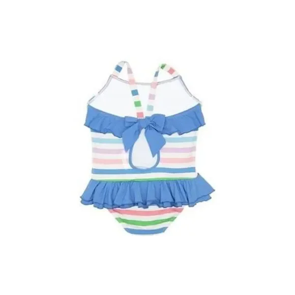BROAD STREET STRIPE RODEO DRIVE RUFFLE SWIMSUIT - THE BEAUFORT BONNET COMPANY 2T